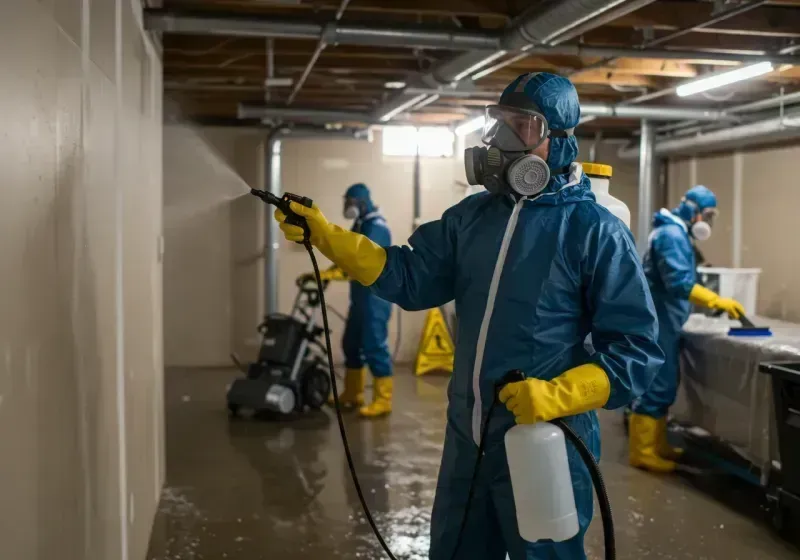 Basement Sanitization and Antimicrobial Treatment process in Townsend, MA